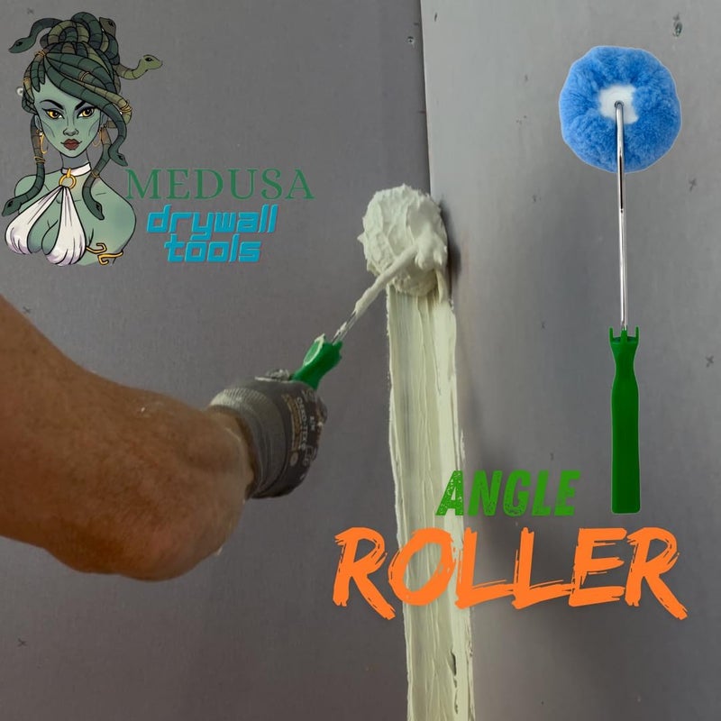 MEDUSA Stainless Steel Adjustable Drywall Angle Tool with Two in One Reversable Blade and Drywall angle Taping Mud Roller - Image 4